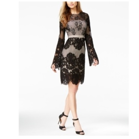 Guess Dresses & Skirts - Guess Bell Sleeve Lace Floral Fit & Flare Dress